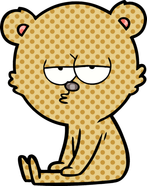 Bir insan tarafından çizilmiş bir çizgi film karakteri.