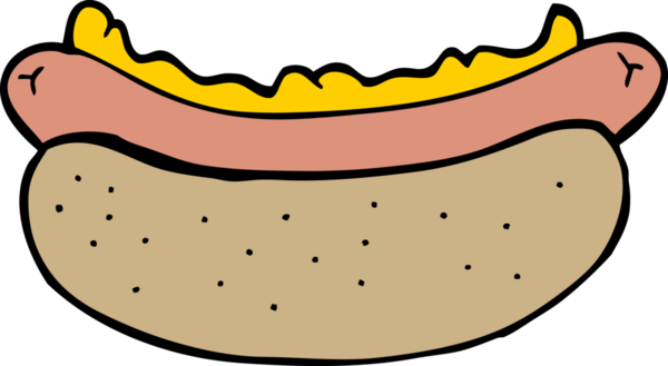 Bir insan tarafından çizilmiş sosisli sandviç.