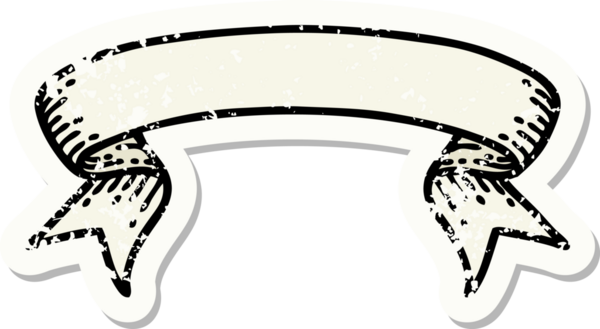 Bir insan tarafından çizilmiş geleneksel bir pankartın dövmesi.