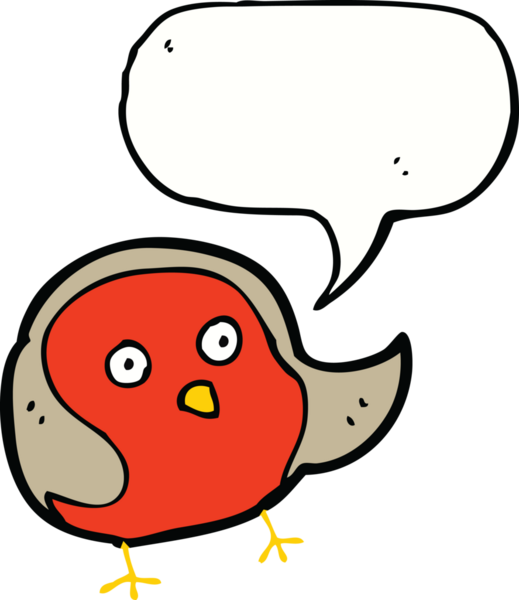 bir insan tarafından çizilmiş konuşma balonlu çizgi robin