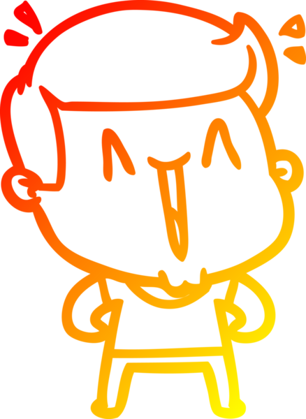 Bir insan tarafından çizilmiş, heyecanlı bir çizgi film çizimi.