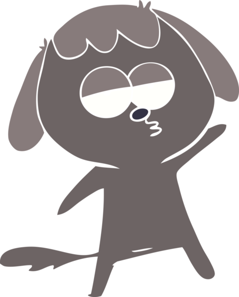 Bir insan tarafından çizilmiş düz renkli çizgi film.