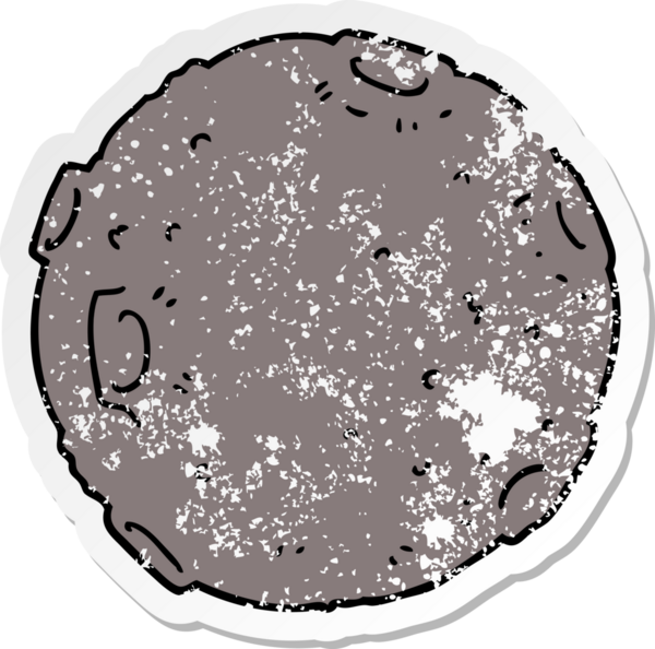 Bir insan tarafından çizilmiş karikatür ayının sıkıntılı çıkartması.