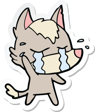 Bir insan tarafından çizilmiş bir karikatür çıkartması.