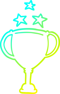 Bir insan tarafından çizilmiş bir çizgi film spor kupası çizimi.