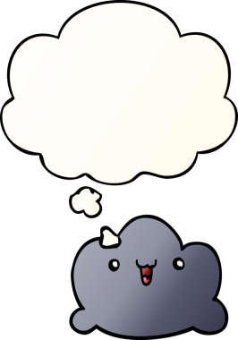 Düşünce baloncuğu olan karikatür bulutu bir insan tarafından çizilmiş.