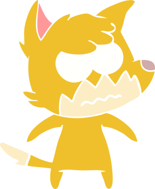 Bir insan tarafından çizilmiş düz renkli çizgi film.