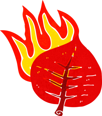 Bir insan tarafından çizilmiş çizgi film yaprağı.