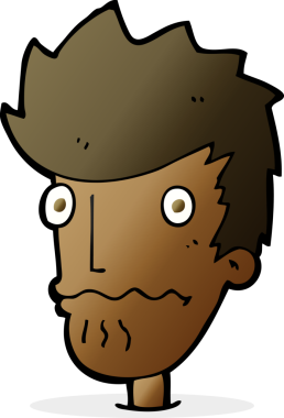 bir insan tarafından çizilmiş sinirli bir adam.