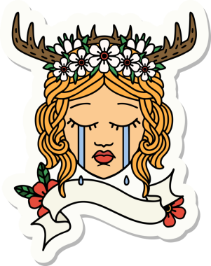 Bir insan tarafından çizilmiş insan bir Druid çıkartması.