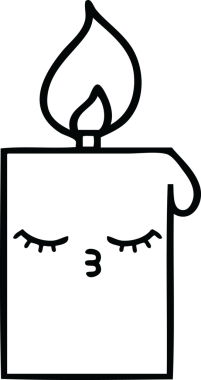 Bir insan tarafından çizilmiş mum çizimi.