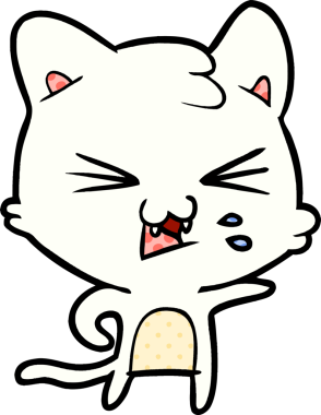 Bir insan tarafından çizilmiş kedi tıslaması.