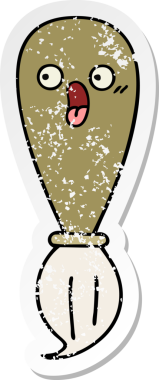 Bir insan tarafından çizilmiş karikatür fırçasının sıkıntılı çıkartması.