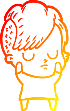 Bir insan tarafından çizilmiş bir karikatür kadın çizimi