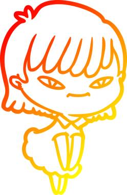 Bir insan tarafından çizilmiş bir karikatür kadın çizimi