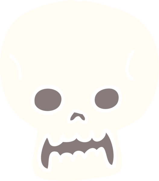 Bir insan tarafından çizilmiş cadılar bayramı kafatası karalaması.