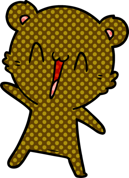 Bir insan tarafından çizilmiş mutlu ayı karikatürü