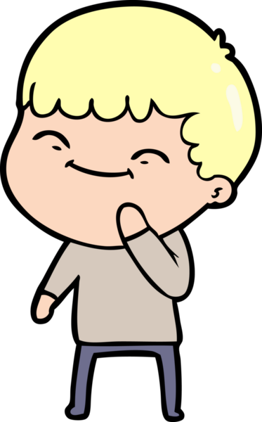 Bir insan tarafından çizilmiş mutlu çocuk çizgi filmi.