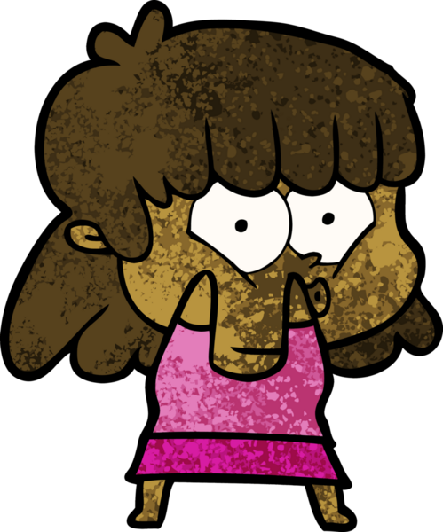 Bir insan tarafından çizilmiş ıslık çalan kız.