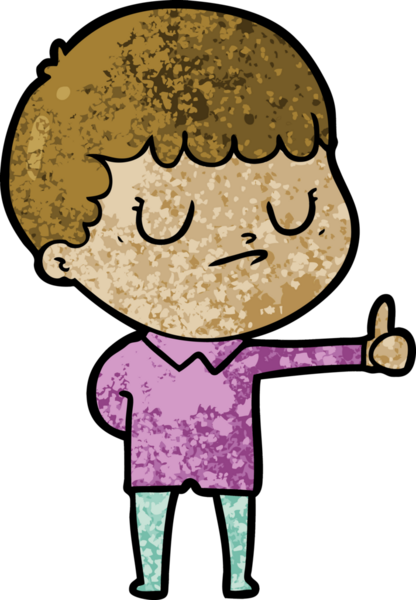 Bir insan tarafından çizilmiş huysuz çocuk çizgi filmi.