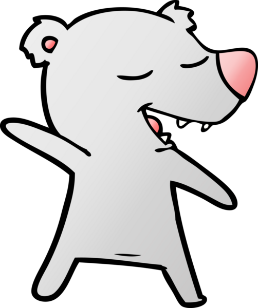 Bir insan tarafından çizilmiş çizgi film ayısı.