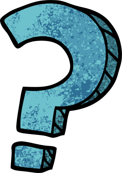 Bir insan tarafından çizilmiş grunge desenli çizim soru işareti