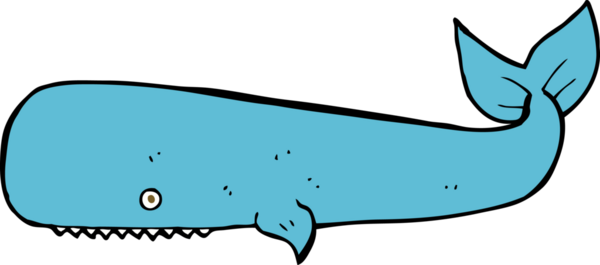Bir insan tarafından çizilmiş çizgi film balinası