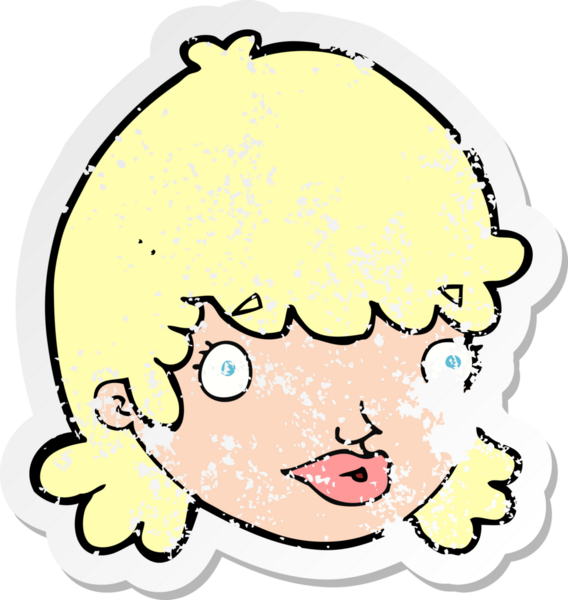 Bir insan tarafından çizilmiş karikatürün gerilimli retro yapıştırması.