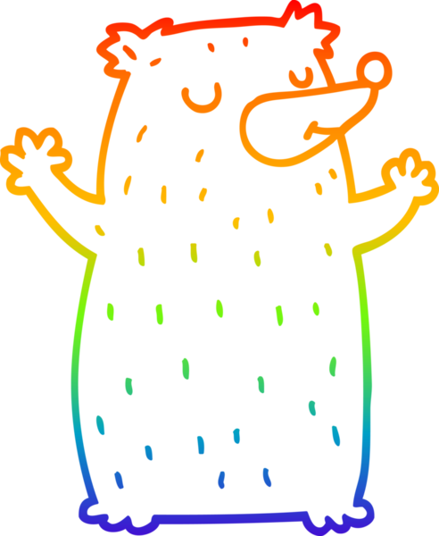 gökkuşağı gradyan çizgi çizimi bir insan tarafından çizilmiş bir çizgi ayı