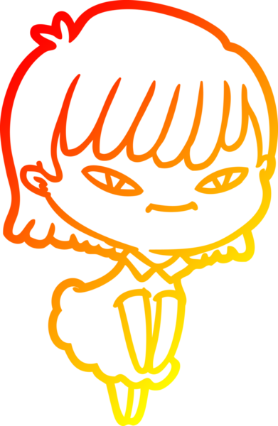 Bir insan tarafından çizilmiş bir karikatür kadın çizimi