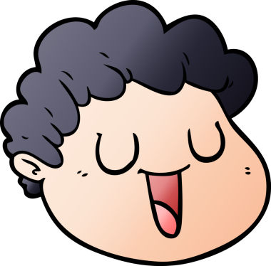 Bir insan tarafından çizilmiş erkek yüzü.