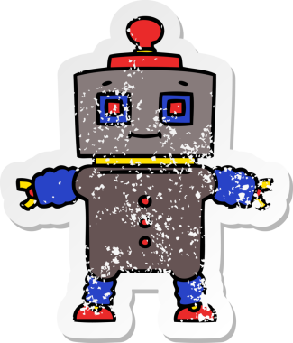 Bir insan tarafından çizilmiş garip bir el çiziminin sıkıntılı çıkartması.