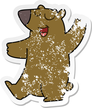 Bir insan tarafından çizilmiş garip bir el çiziminin sıkıntılı çıkartması.