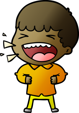 Bir insan tarafından çizilmiş gülen adam.