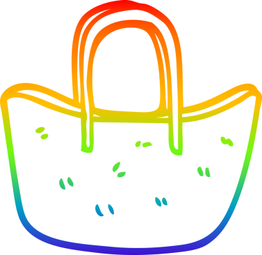 gökkuşağı gradyan çizgi çizimi bir insan tarafından çizilmiş bir çizgi film sepetinin