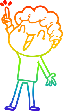 Bir insan tarafından çizilmiş mutlu bir adamın çizgi çizimi.