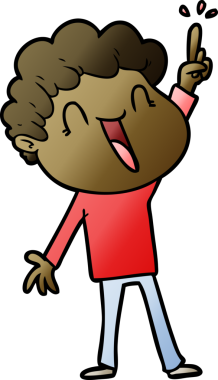 Bir insan tarafından çizilmiş mutlu bir adam.