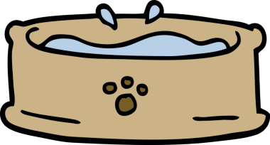 bir insan tarafından çizilmiş karalama evcil hayvan kasesi