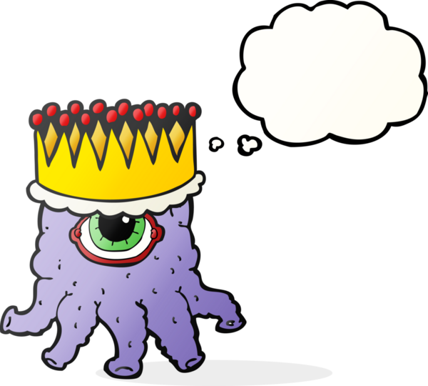 Bir insan tarafından çizilmiş serbest çizim balon karikatür kralı uzaylı.