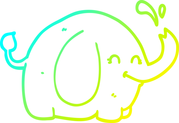 Bir insan tarafından çizilmiş bir karikatür fili çizimi