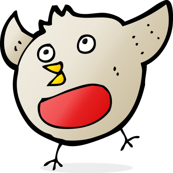 Bir insan tarafından çizilmiş komik bir noel robini.