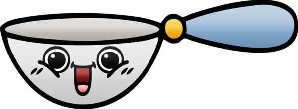 Bir insan tarafından çizilmiş bir kaşığın gölgelenmiş gölgesi.