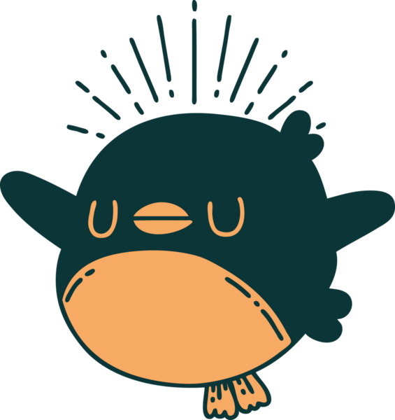 Bir insan tarafından çizilmiş geleneksel bir dövme kanat çırpma stili.