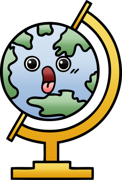 Bir insan tarafından çizilmiş dünyanın gölgeli bir karikatürü.