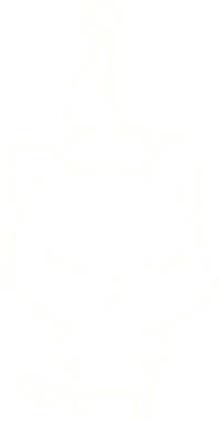 Bir insan tarafından çizilen Noel Kedisi Tebeşiri