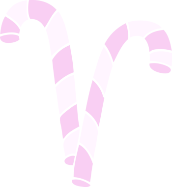 Bir insan tarafından çizilmiş pembe şeker kamışı.