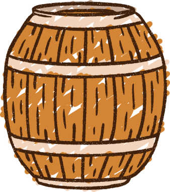 Bir insan tarafından çizilmiş Bira Fıçısı Tebeşiri