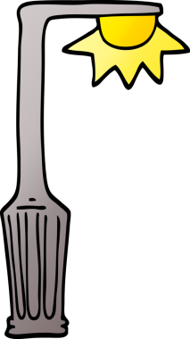 vektör gradyan çizim karikatür lambası bir insan tarafından çizildi