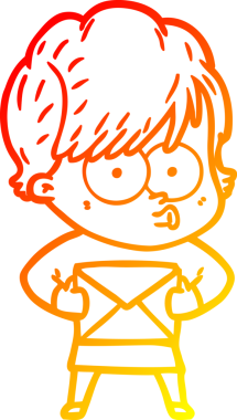 Bir insan tarafından çizilmiş bir karikatür kadın çizimi