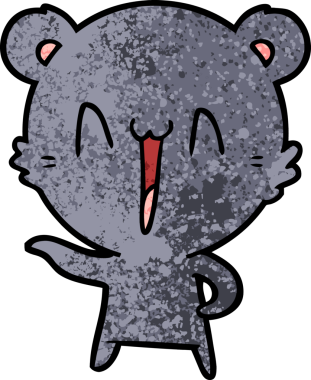 Bir insan tarafından çizilmiş bir çizgi film karakteri.